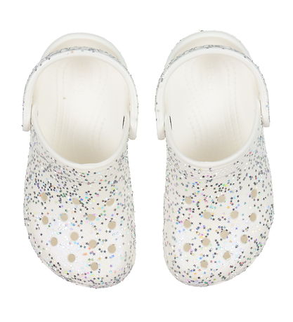 Crocs Sandaler - Classic Starry Glitter Clog K - Hvid