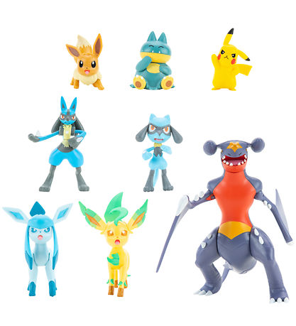 Pokmon Figurer - 8-pak - Battle Figure - Pikachu/Lucari