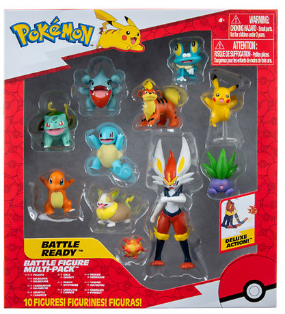 Pokmon Figur - 10-pak - Battle Figure - Pikachu/Bulba