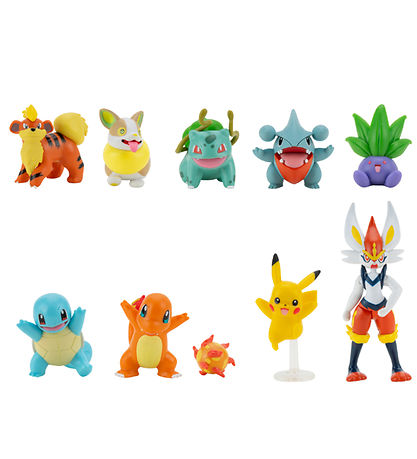 Pokmon Figur - 10-pak - Battle Figure - Pikachu/Bulba