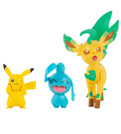 Pokmon Figurer - 3-pak - Battle Figure - Pikachu/Wynaut/Leafeon