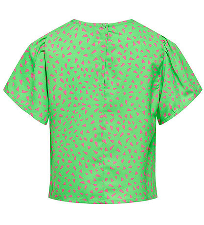 Kids Only T-shirt - KogLino - Summer Green/Sugar Plum Geo Hearts