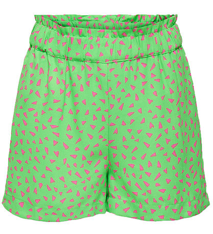 Kids Only Shorts - Paperbag - KogLino - Summer Green/Sugar Plum