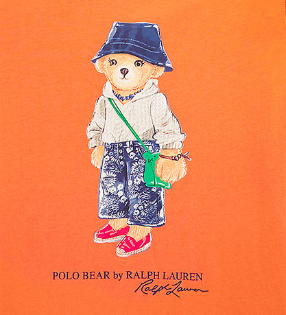 Polo Ralph Lauren T-shirt - Sa - Orange m. Bamse