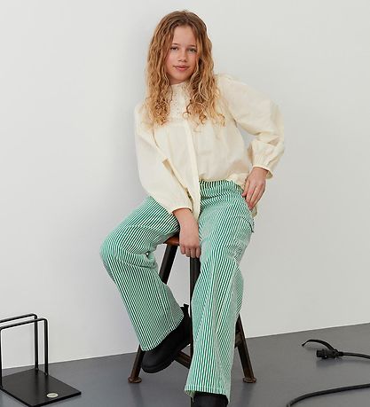 Sofie Schnoor Girls Jeans - Stribet - Green