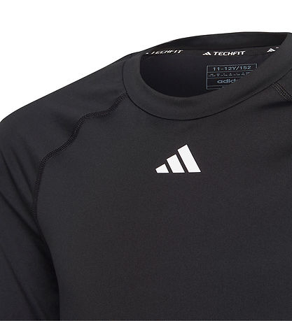 adidas Performance Bluse - U TF LS TEE - Sort/Hvid