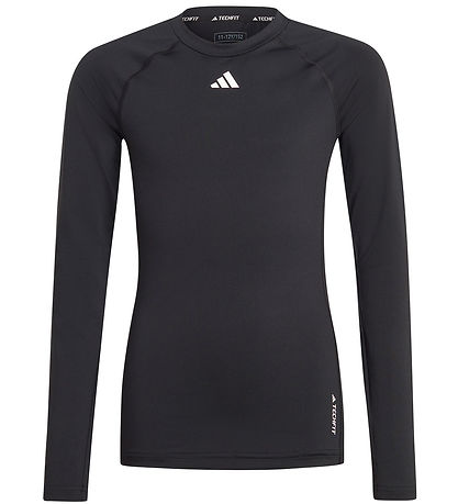 adidas Performance Bluse - U TF LS TEE - Sort/Hvid