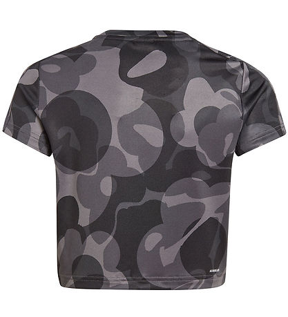 adidas Performance T-shirt - Cropped - JG TR-ES AOP T - Sort/Grå