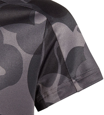 adidas Performance T-shirt - Cropped - JG TR-ES AOP T - Sort/Grå
