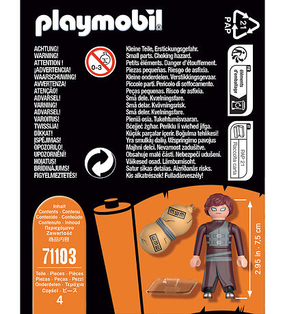 Playmobil Naruto - Gaara - 71103 - 4 Dele