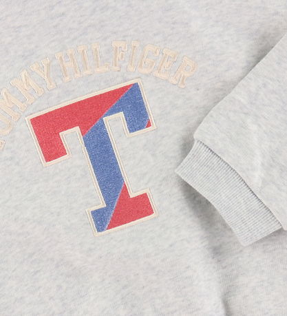 Tommy Hilfiger Httetrje - T Varsity - New Light Grey Heather