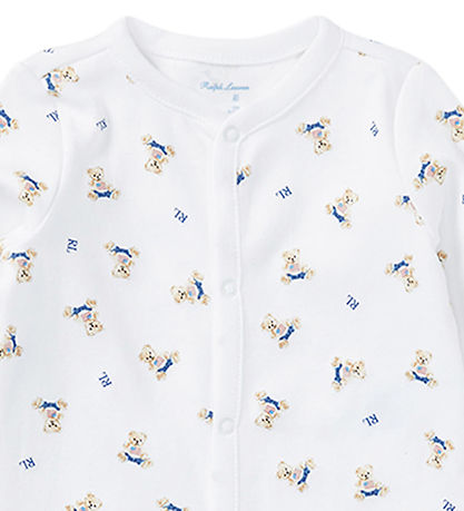Polo Ralph Lauren Heldragt - Core Replen - Hvid/Blå m. Bamser