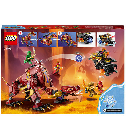 LEGO Ninjago - Forvandlings-lavadragen Heatwave 71793 - 479 Del