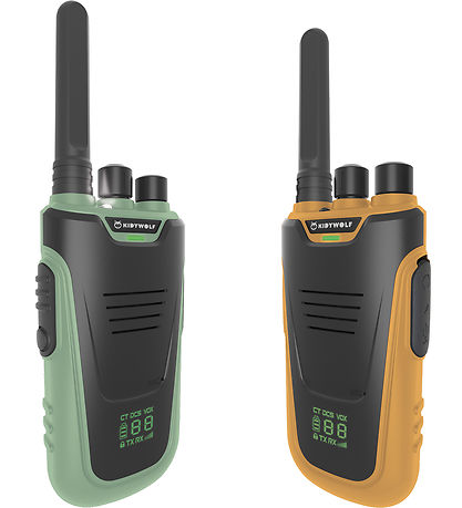 Kidywolf Walkie Talkie - 2 stk. - Kidytalk - Grn/Orange