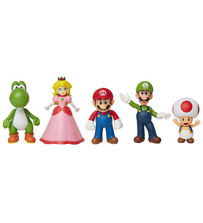 Super Mario Figurer - 5 stk. - Mario & Friends
