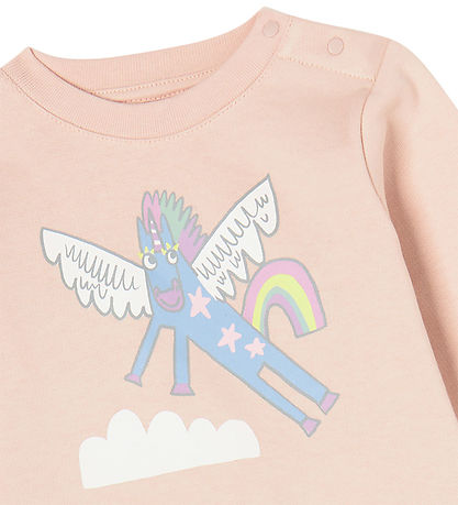 Stella McCartney Kids Sweatshirt - Pudderrosa m. Enhjrning