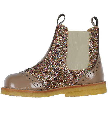 Angulus Støvler - Chelsea - Nougat/Multi m. Glimmer