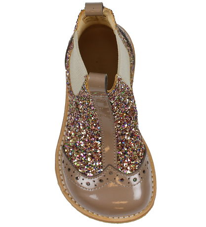 Angulus Støvler - Chelsea - Nougat/Multi m. Glimmer