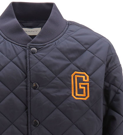 GANT Termojakke - Quilted Varsity - Evening Blue