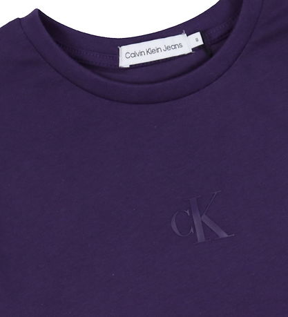 Calvin Klein T-shirt - CK Logo Boxy - Purple Velvet