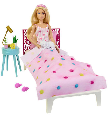 Barbie Dukke m. Tilbehør - 30 cm - Soveværelse