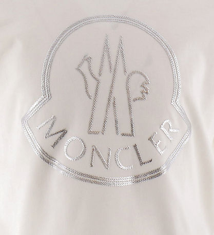 Moncler T-shirt - Off White/Slv m. Logo