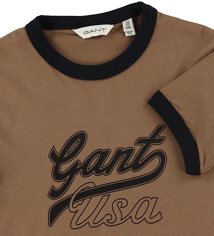 GANT T-shirt - Cropped - Cocoa Brown