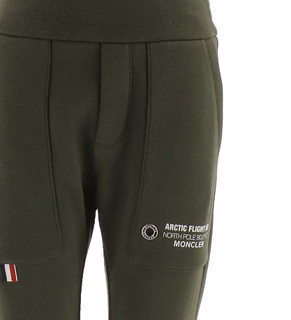 Moncler Sweatpants - Armygrn m. Hvid