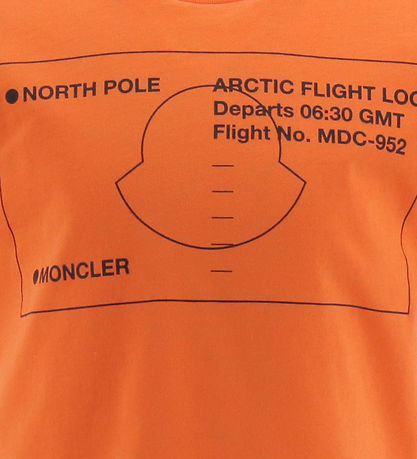 Moncler T-shirt - Orange m. Print