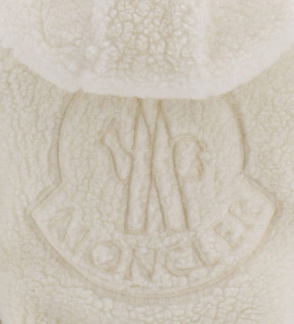 Moncler Fleecejakke - Off White m. Logo