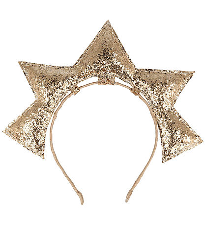Meri Meri Hrbjle - Udkldning - Gold Puffy Star Headband