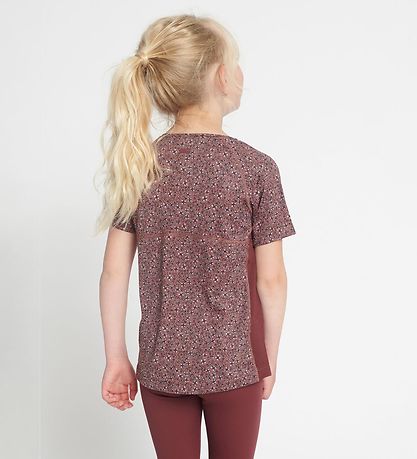 Rethinkit T-shirt - Carla - Rose Brown Flowers