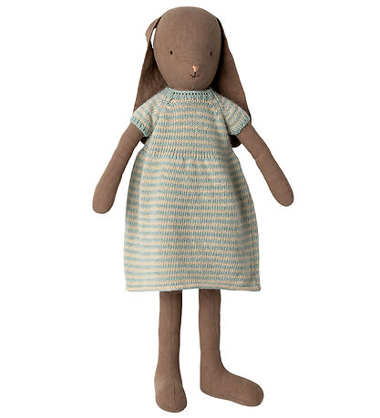 Maileg Bamse - Kanin - Str. 4 -  52 cm - Brun - Strikkjole