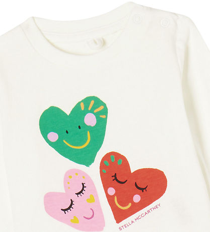 Stella McCartney Kids Bluse - Off White m. Hjerter