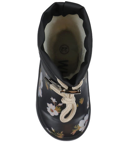 Wheat Gummistvler m. For - Print - Black Flowers
