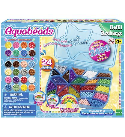 Aquabeads Perler - 2400+ stk. - Mega Bead Set - Multifarvet