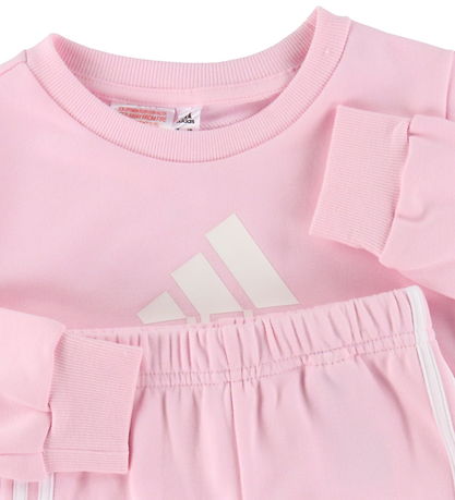 adidas Performance Sweatsæt - Rosa m. Hvid