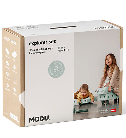 MODU Explorer Sæt - 20 Dele - 55x40x20 cm - Ocean Mint/Forest Gr