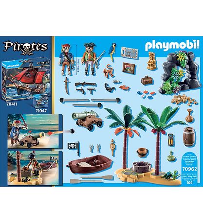Playmobil Pirates - Piratskatte Med Skelet - 70962 - 104 D