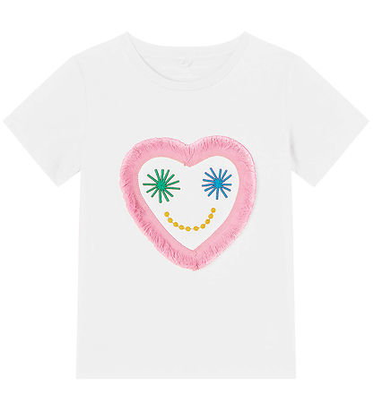 Stella McCartney Kids T-shirt - Hvid m. Hjerte