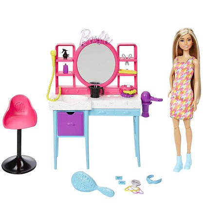 Barbie Dukke m. Tilbehr - 30 cm - Barbie Totally Hair Salon