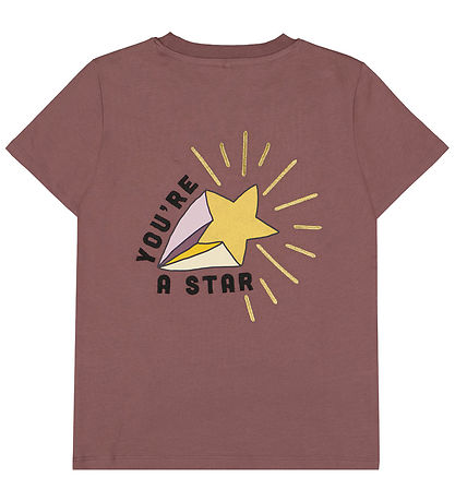 The New T-shirt - TnHastara - Rose Brown m. Stjerneskud