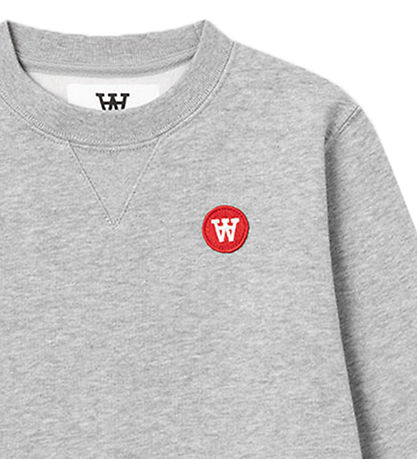 Wood Wood Sweatshirt - Rod - Gråmeleret