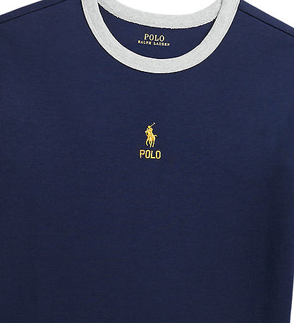 Polo Ralph Lauren Bluse - Navy m. Bordeaux/Mrkegrn