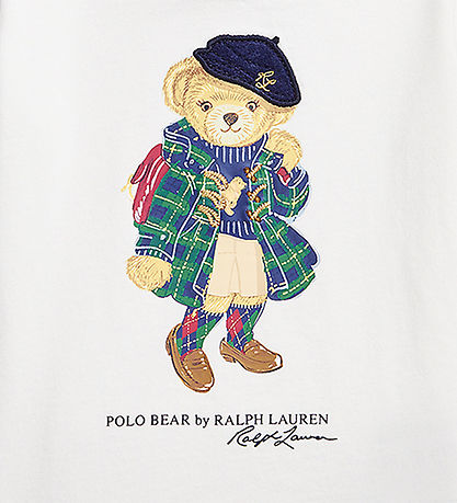 Polo Ralph Lauren Bluse - Hvid m. Bamse