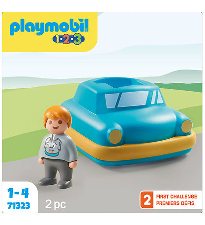 Playmobil 1.2.3. - Push & Go Bil - 2 dele - 71323