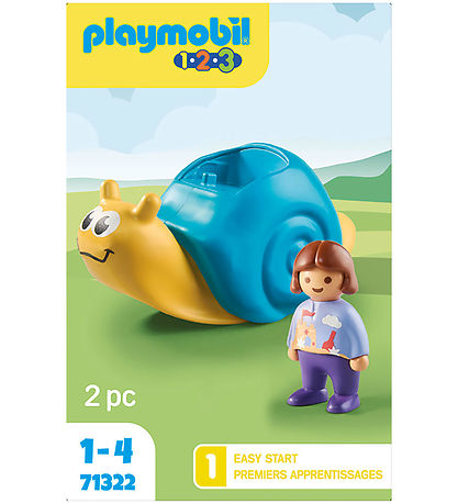 Playmobil 1.2.3 - Sneglevippe m. Raslefunktion - 2 dele - 71322