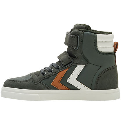 Hummel Stvler - Slimmer Stadil Leather High JR - Forest night