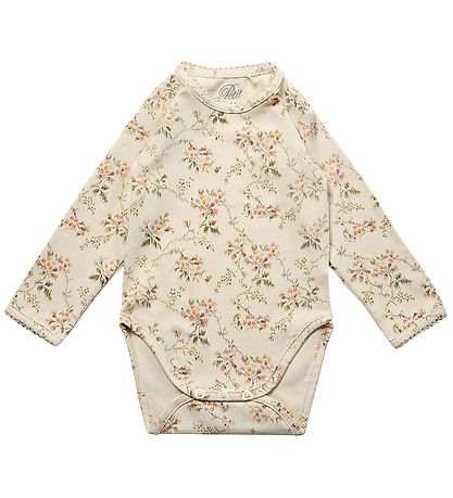 Petit by Sofie Schnoor Body l/ - Sand m. Blomster