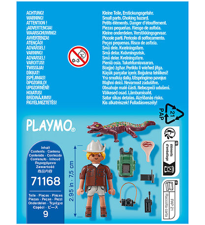 Playmobil SpecialPlus - Forsker m. Ung Kaiman - 9 dele - 71168